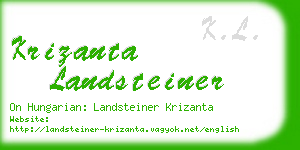 krizanta landsteiner business card